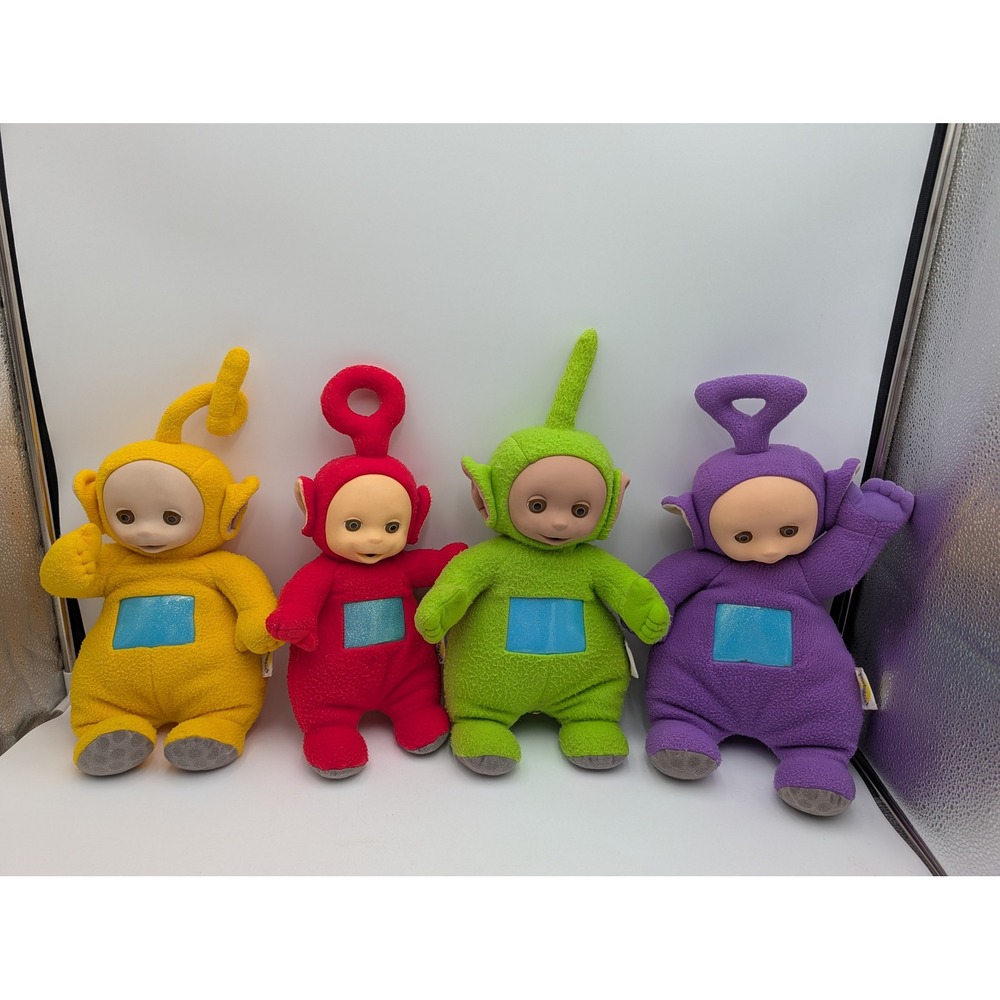 Playskool Teletubbies Plush Set 1998 Vintage Tinky Dipsy Laa Laa Po Sounds Work